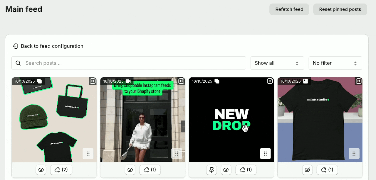Instafeed v17.0.0 release screenshot (3 of 3)